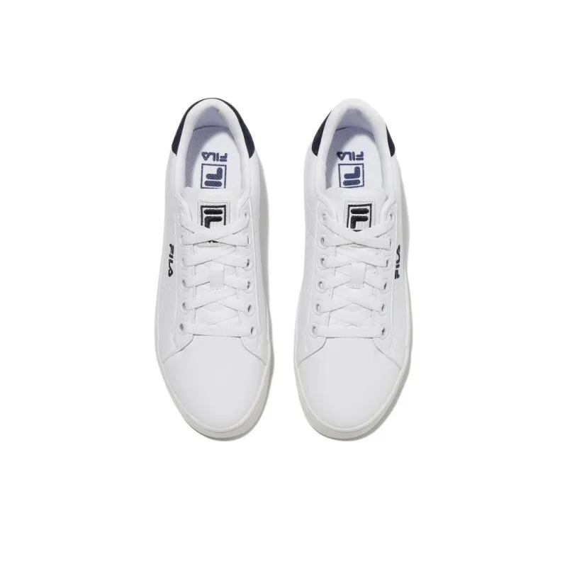 FILA Court Deluxe Anti Slip Wear Resistant Low Top Skateboard Shoes Unisex White-3
