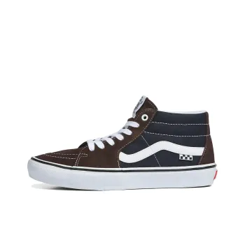 Skate Grosso Vans Mid 'Dark Brown Navy'