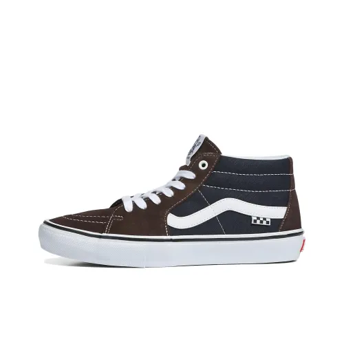 Skate Grosso Vans Mid 'Dark Brown Navy'