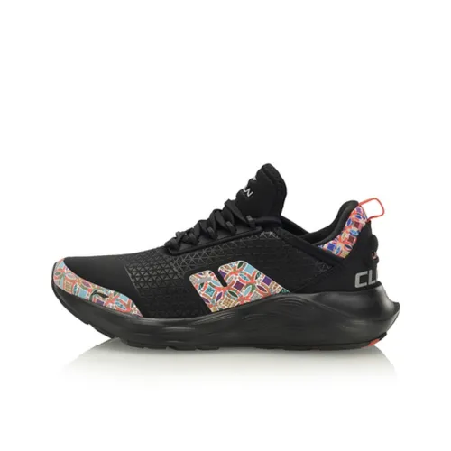 LINING Cloud 6 Running Shoes Women's Low-Top Black/Fire Red