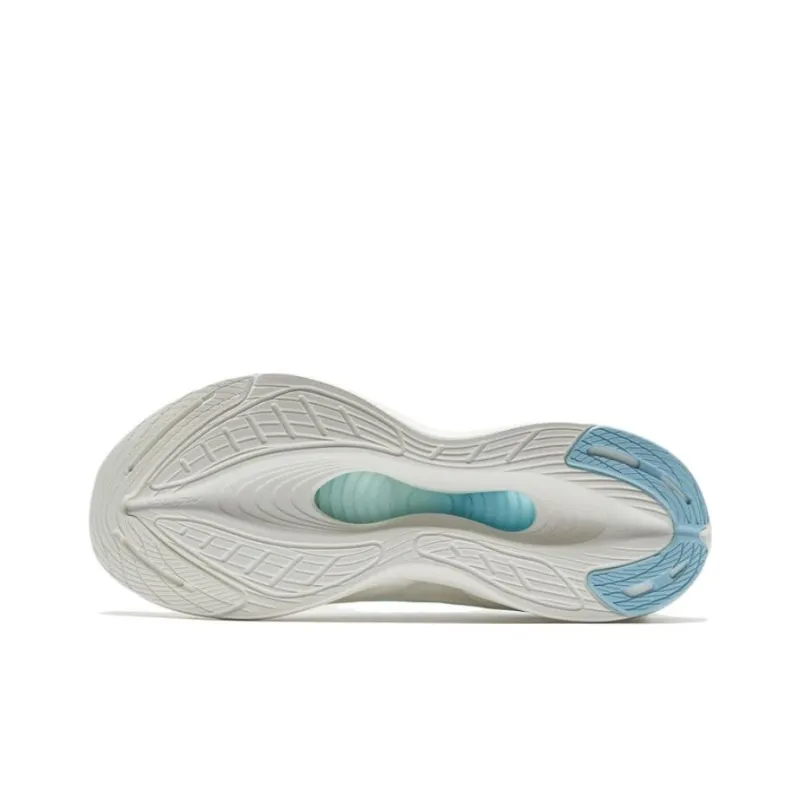 XTEP Qing Feng 6.0 Durable Breathable Low Top Sprint Running Shoes Men's Sail White Cirrus Blue-4