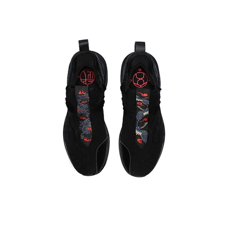 LINING CF Casual Shoes Men Low Top Pure Black-3