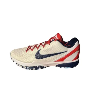 Nike Zoom Kobe 6 PEs 'Team USA' Slip Resistant Low Top Basketball Shoes Men's White Blue