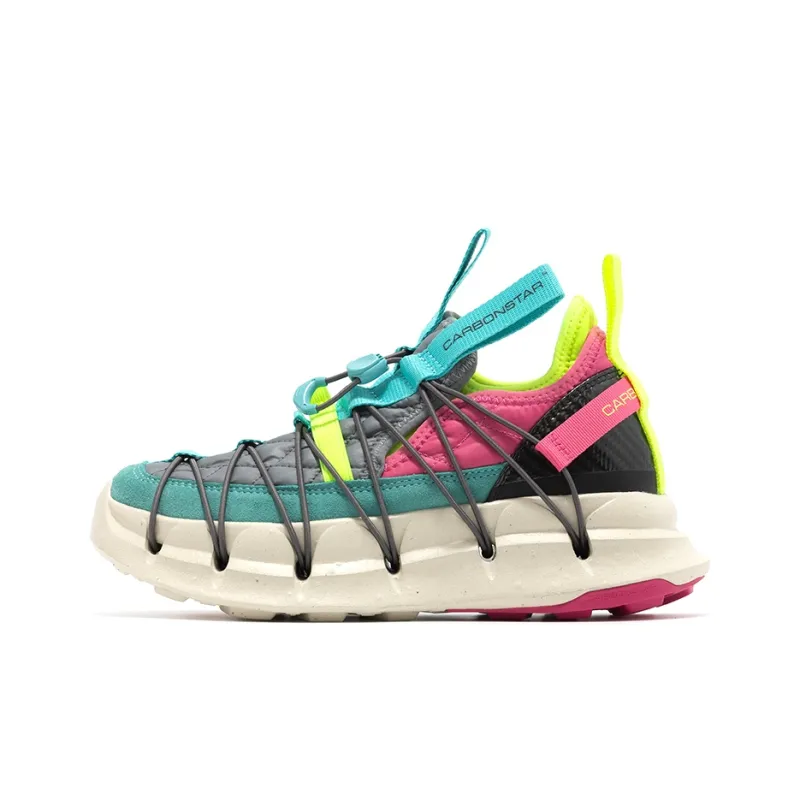 CARBONSTAR PRO Core Series Cushioning Wear Resistant Low Top Running Shoes Women's Lake Green & Peach Red-0