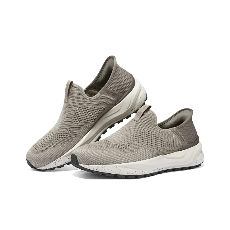 Skechers Slip Ins Slip Ins Technology Breathable Lightweight Low Top Casual Shoes Men's Gray-3