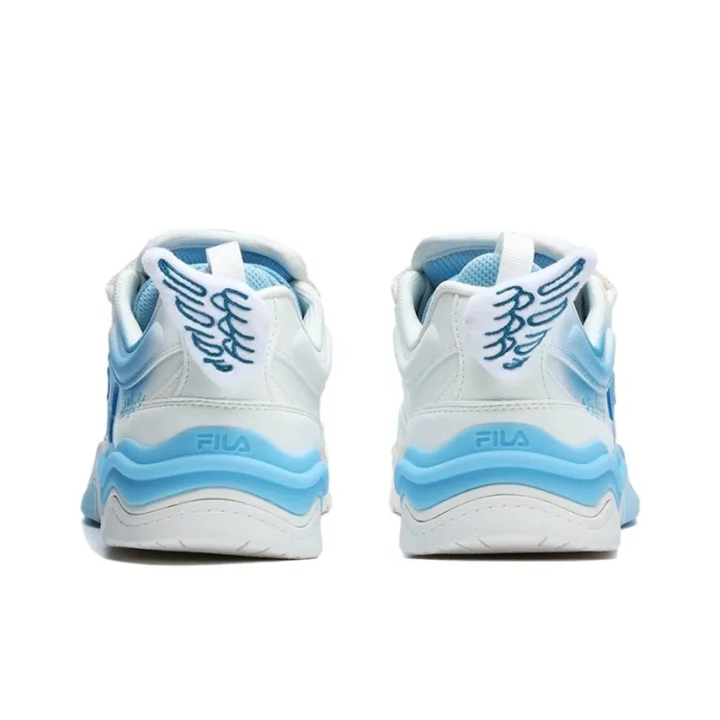 FILA FUSION KICK Wave Bottom Sneakers Skateboard Shoes Men Low Top White Blue-4