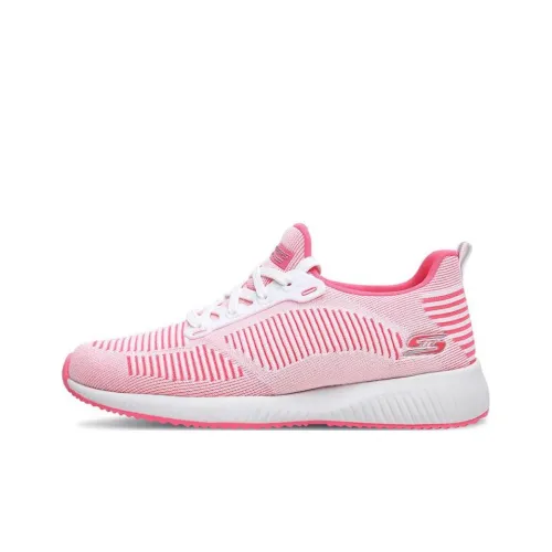 Skechers BOBS SQUAD Squad Anti-Slip Wear-Resistant Low-Top Casual Shoes Women's Peach Pink