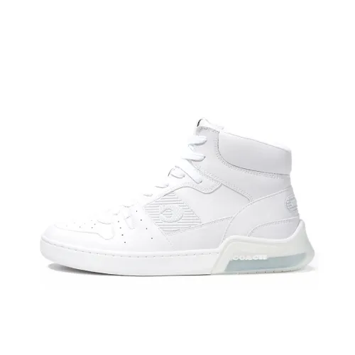 COACH CitySole Skateboard Shoes Men High-Top White