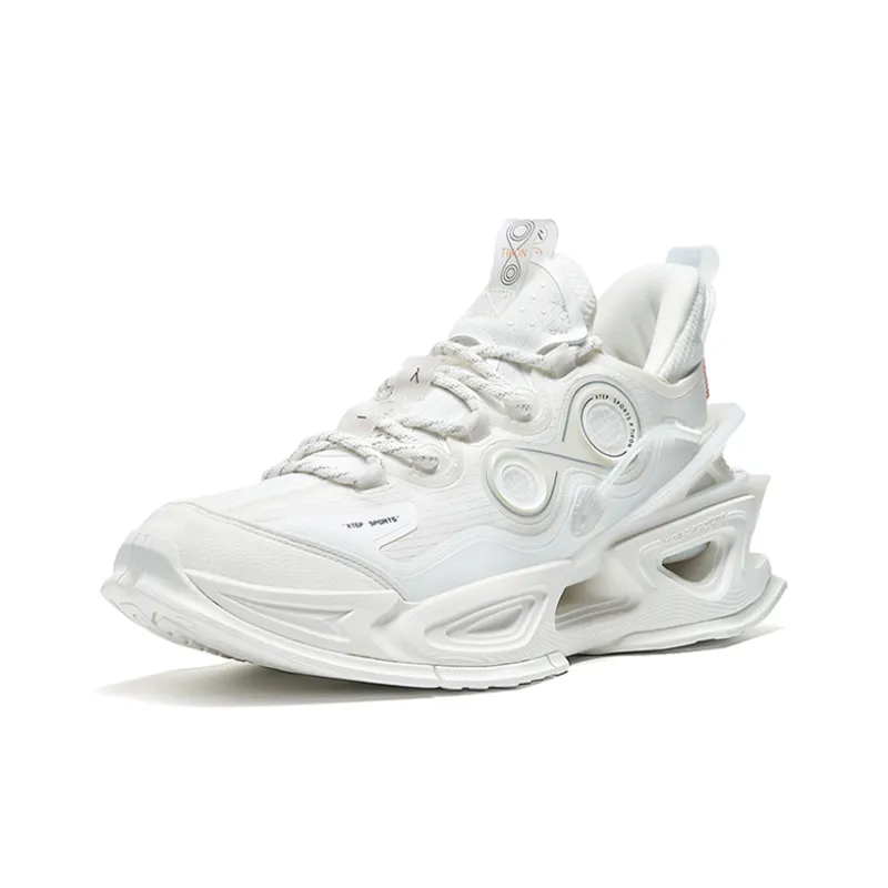 XTEP Sky Ride Collection Extreme Domain Slip Resistant Cushioning Low Top Sports Casual Shoes Sail White-1
