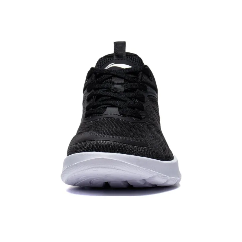 LiNing Feather Cushioning Abrasion Resistant Breathable Low Top Casual Running Shoes Women's Black-4