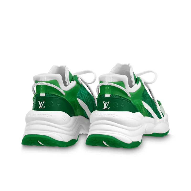 LOUIS VUITTON Run 55 Sneakers 'Green Monogram' Women's-2