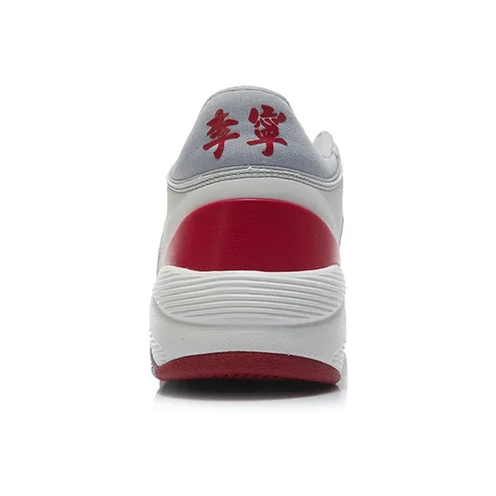 LiNing Retro 80s Cushioning Anti Slip Wear Resistant Breathability Low Top Vintage Basketball Shoes Women's Ivory-3