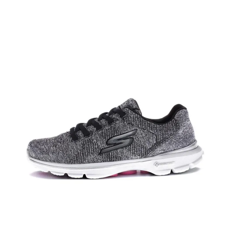 Skechers Go Walk 3 Anti-Slip Wear-Resistant Low-Top Sports Casual Shoes Women's Gray Black-0