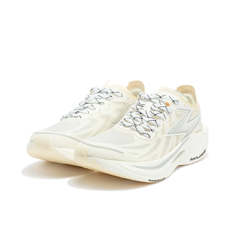 361° Feiran 2 Anti Slip Wear Resistant Low Top Running Shoes Unisex Feather White-2
