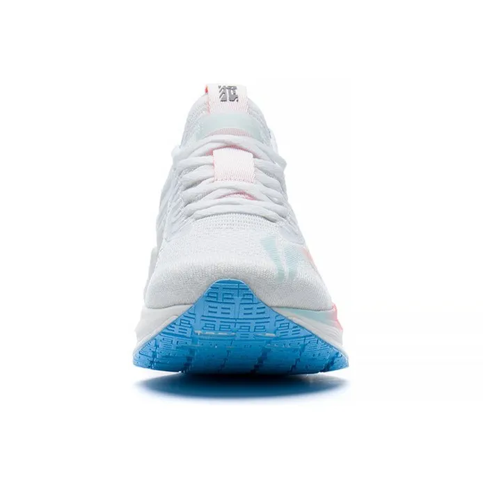 LiNing Jueying Essential Breathable Low Top Running Shoes Women's White Orange Blue-4