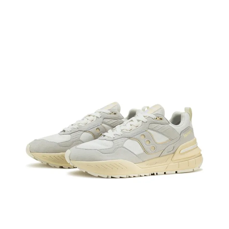 Saucony Shadow 5000 Cushioned Slip Resistant Abrasion Resistant Low Top Running Shoes Unisex Beige Gray-2