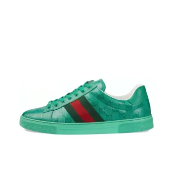 GUCCI Ace 'GG Crystal Canvas Green'