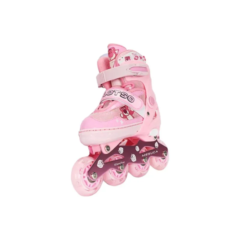Disney Strawberry Bear Series Roller Skate Set, Inline Skate Plastic, Aluminum Alloy Kids' Pink-6