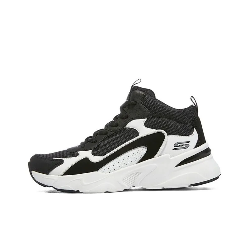 Skechers DLITES Cushioning Anti Slip And Wear Resistant High Top Casual Shoes Women's Black-0