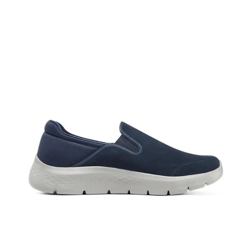 Skechers Go Walk Fle Cushioned Anti Slip And Wear Resistant Lightweight Low Top Casual Shoes Men's Navy-1