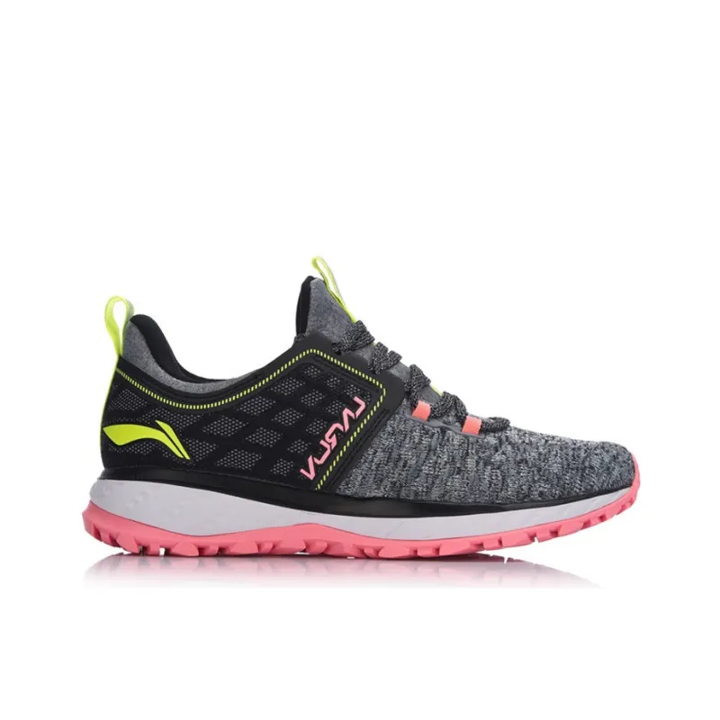 LINING Cloud 2017 Shield Running Shoes Women's Low Top Black/White/Gray-1