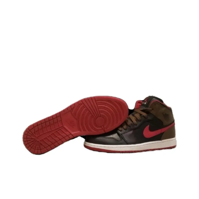 Jordan 1 Phat Black Red Olive-4