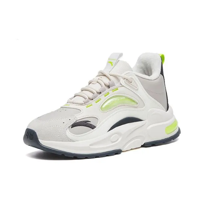 Anta Millennium 5.0 Cushioned Wear Resistant Warm Low Top Sports Casual Shoes Women's Lime Green-2