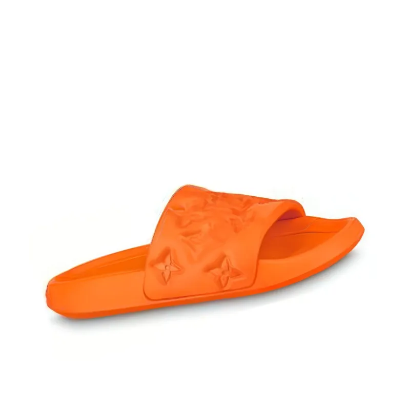LOUIS VUITTON Waterfront Slip Resistant Slide Slippers Men's Orange-2