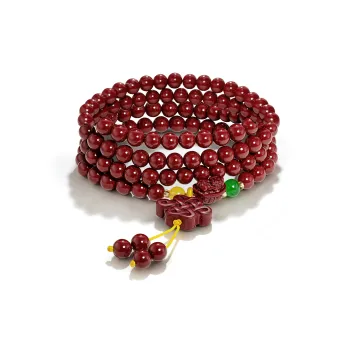 JINGCHENGGOU Reconstructed Cinnabar Bracelets Unisex