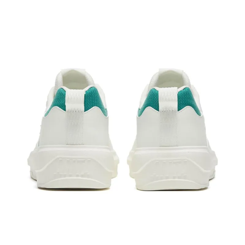 Anta Life Collection Slip Resistant, Abrasion Resistant, Breathable Low Top Skateboard Shoes Men's White Green-3