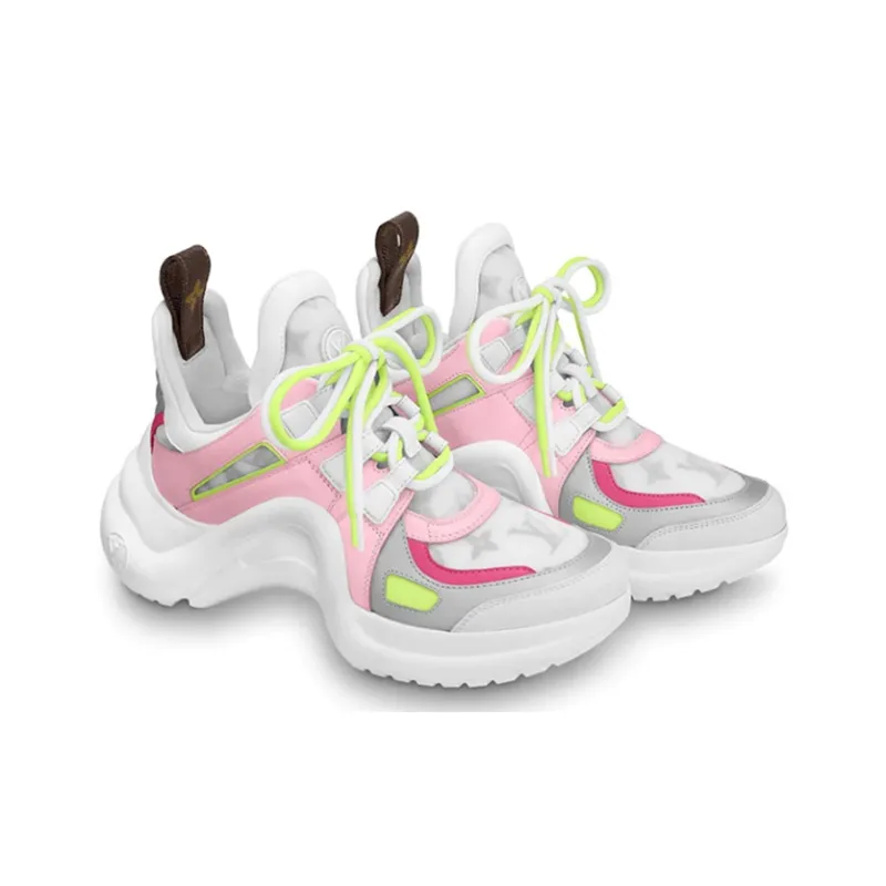 LOUIS VUITTON Lv Archlight Sports Shoes Pink/Green Women's-2