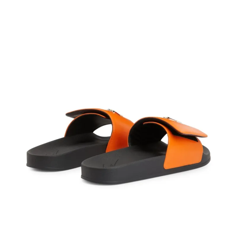 Giuseppe Zanotti/GZ Brett Slip Resistant Slide Slippers Men's Orange-2