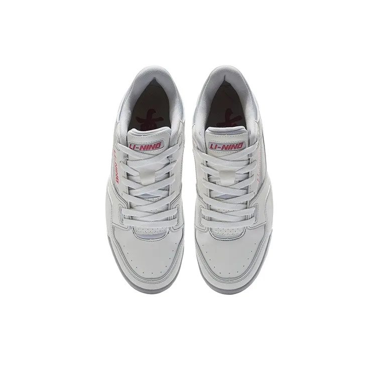 LiNing Retro 80s Cushioning Anti Slip And Wear Resistant Low Top Vintage Basketball Shoes Men's Ivory-2