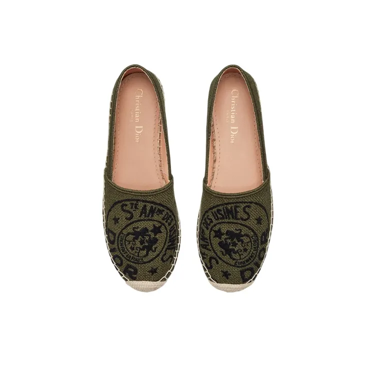 DIOR Granville Casual Single Shoes Women's Khaki-4