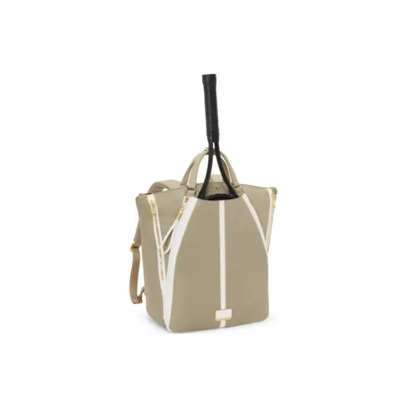 TUMI Nylon Backpack Unisex Ecru & Brown Umber-1