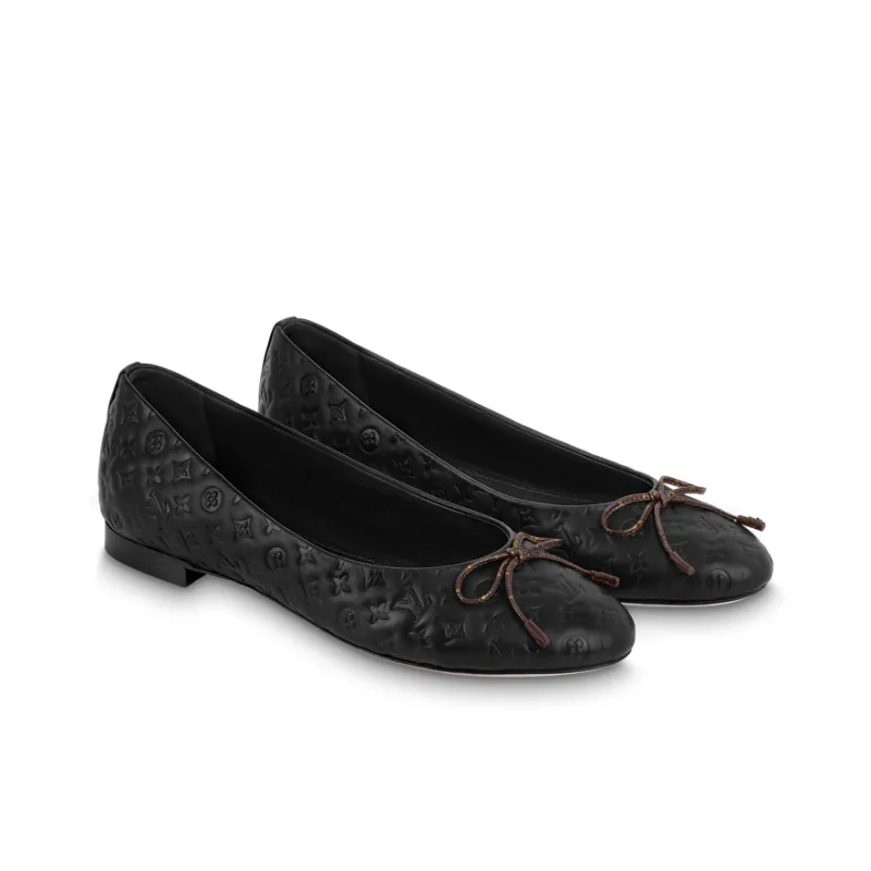 LOUIS VUITTON Lv Nina Flat Ballerina Shoes 'Black Monogram' Women's-1
