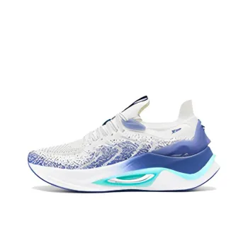 XTEP Shadow Engine Pro Dynamic Foam Cushioning Anti Slip And Wear Resistant Low Top Running Shoes White Blue Purple