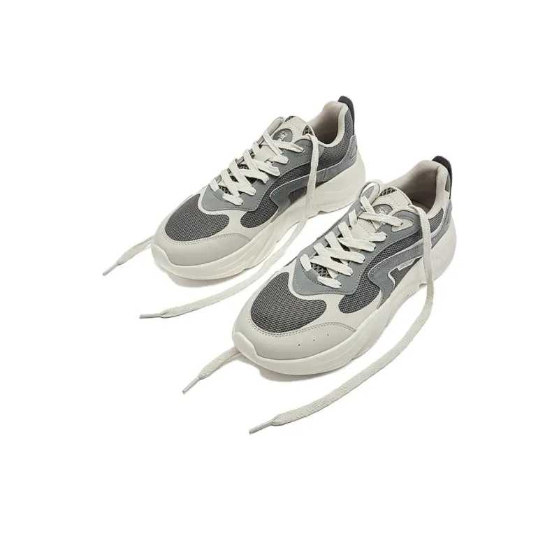 QIAODAN Cushioned Wear Resistant Breathable Low Top Casual Shoes Men's Gray-2