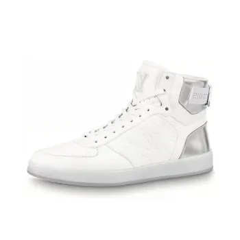 LOUIS VUITTON Rivoli Ankle Sneakers 'White Monogram With Silver'
