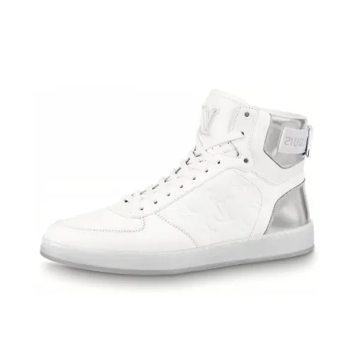 LOUIS VUITTON Rivoli Skateboard Shoes Men High-Top White/Silver