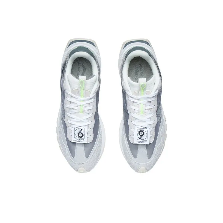 LiNing Fangyuan EVO Anti Slip Wear Resistant Low Top Running Shoes Gray-3