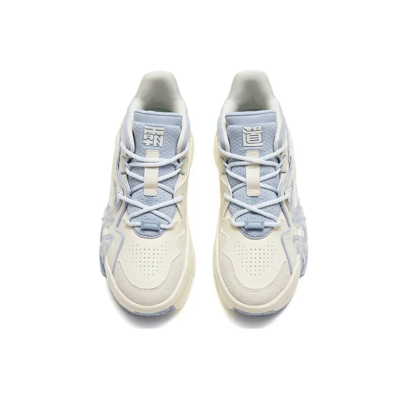 Anta Bastard 4 Slip Resistant Cushioning Abrasion Resistant Low Top Skateboard Shoes Women's Blue White-2