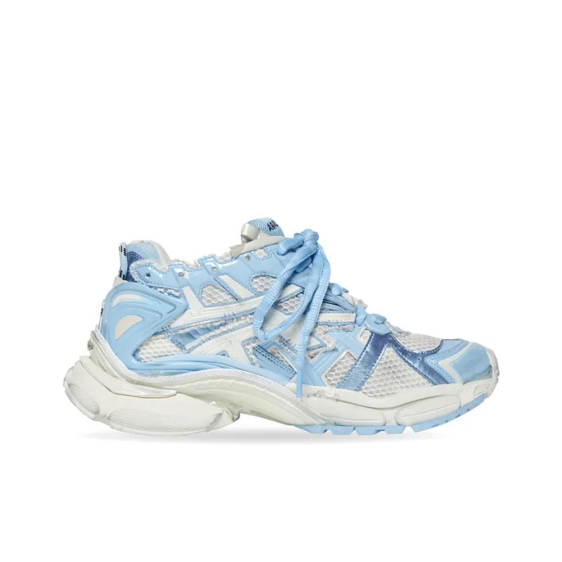 Balenciaga Runner Sneakers 'White Baby Blue Mesh And Nylon' Women's-1