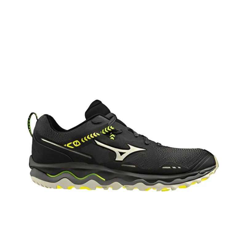 Mizuno Wave Mujin 7 Anti Slip And Wear Resistant Breathable Low Top Running Shoes Men's Black Yellow-1