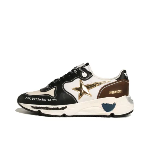 Golden Goose Running Sole Lifestyle Shoes Men Low-Top Black/White