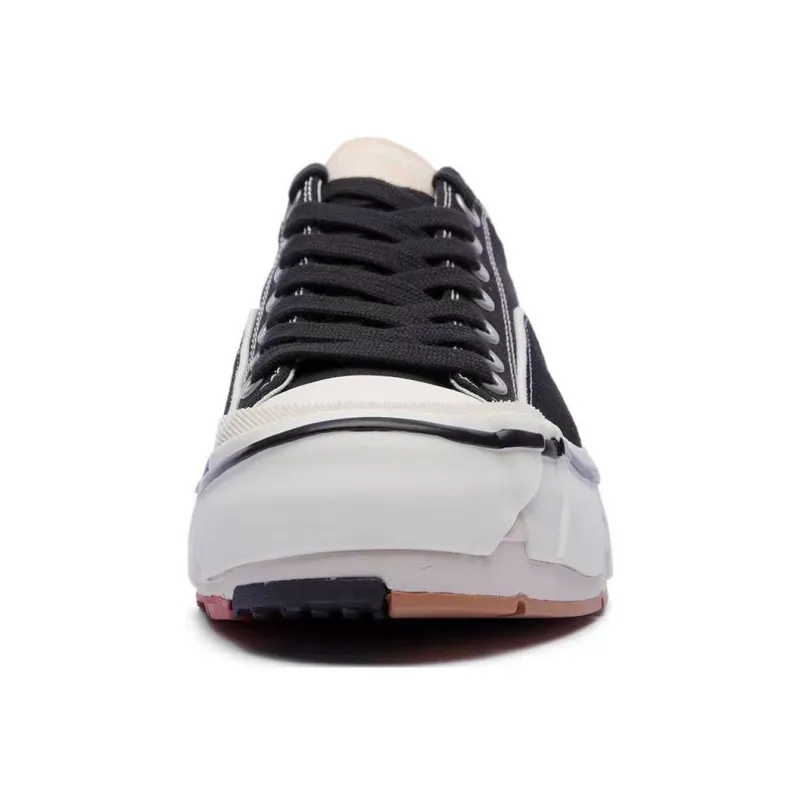 LiNing Wuji Durable Breathable Low Top Skateboard Shoes Women's Black White-4
