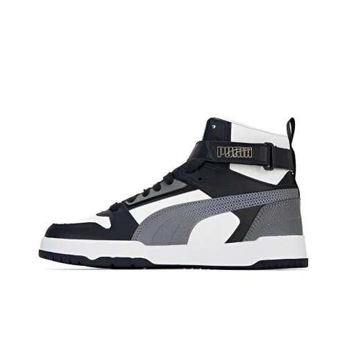 PUMA RBD Game Skateboard Shoes Unisex High-Top Black/White/Grey