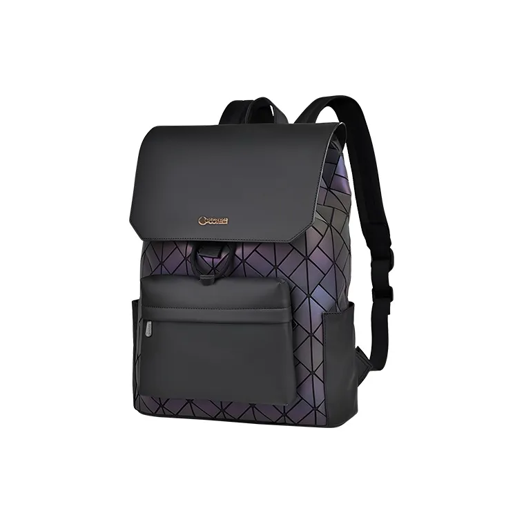 COTECi PU Backpack Regular Unisex Black/Gray/Dazzling Color-5