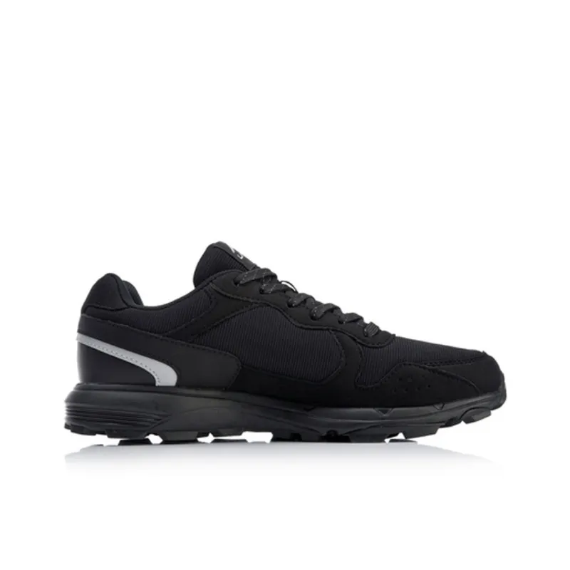 LiNing Gundam Cushioning Slip Resistant And Abrasion Resistant Low Top Long Distance Running Shoes Men's Standard Black-1