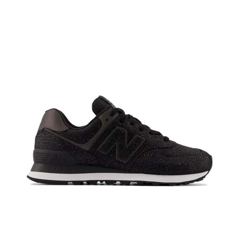 New Balance 574 Snakeskin Black Women's-1